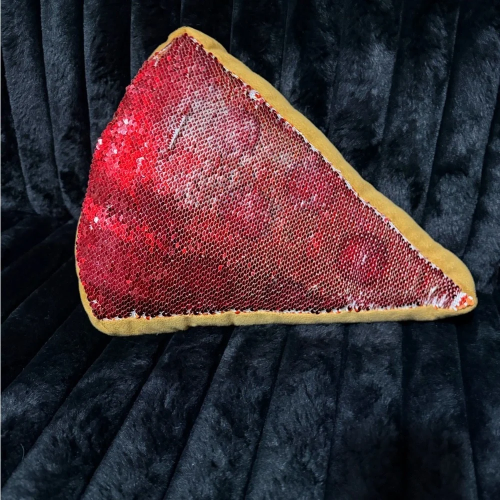 Brentwood flip sequin pizza pillow